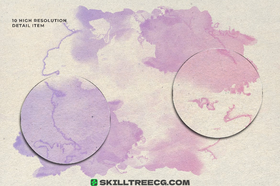 图片[3]-10 Watercolor Brush Texture Background（424454）-技能树
